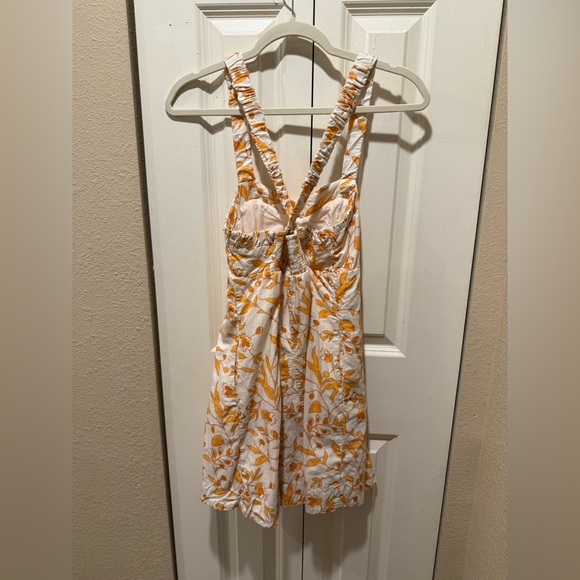 Anthropologie Maeve Sweetheart Mini Floral Dress Yellow, XS - Picture 6 of 13